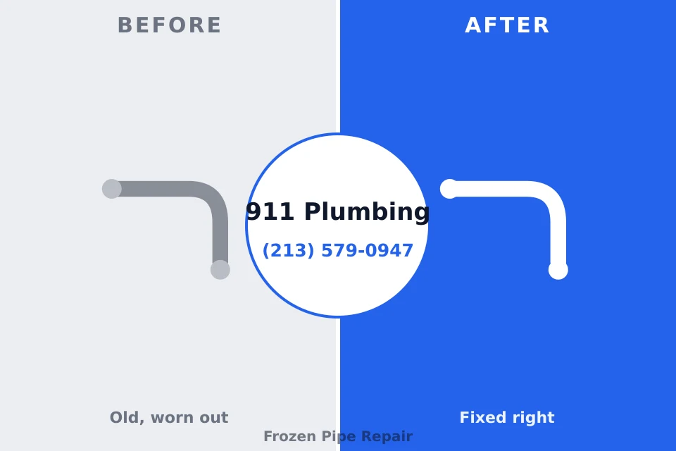 Before and after: plumbing repair Norristown, PA